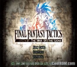 Final Fantasy Tactics War Of The Lions For Ppsspp
